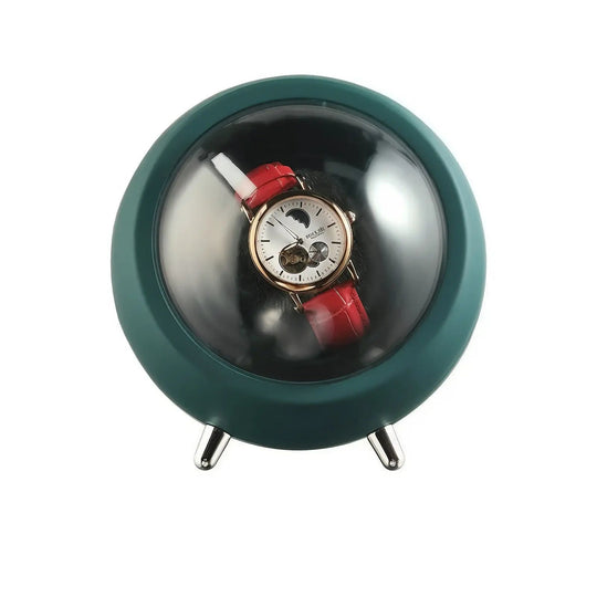 Remontoir de montre Orbe vert impérial - Sphère élégante pour montre automatique